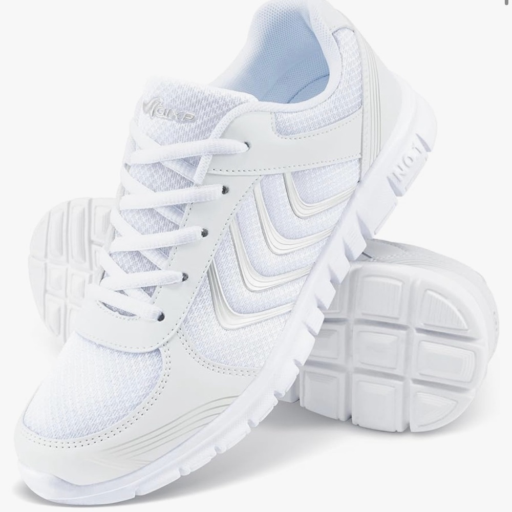 New white athletic sneaker